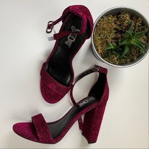 Brash Pink Sparkle Heels